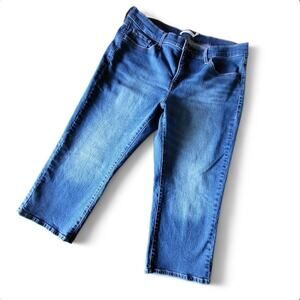 Levi's Women's Blue 311 Shaping Skinny Capri Jeans Plus Size 18W